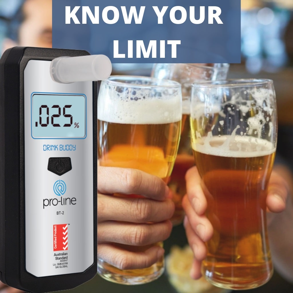 Drink Buddy Breathalyser BT-2 Know Your Limit Fuel Cell Portable Accurate